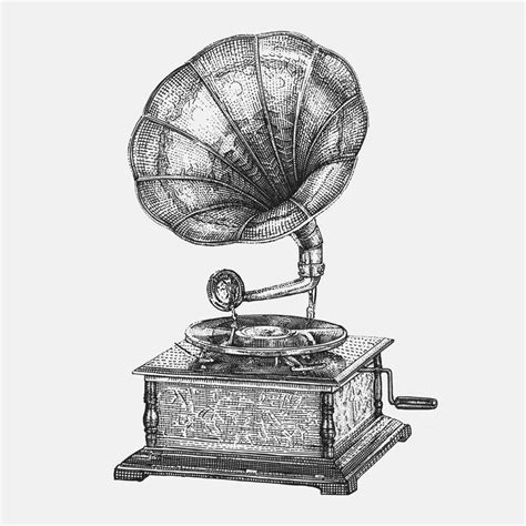 Hand-drawn Vintage Gramophone 1218660 Vector Art at Vecteezy