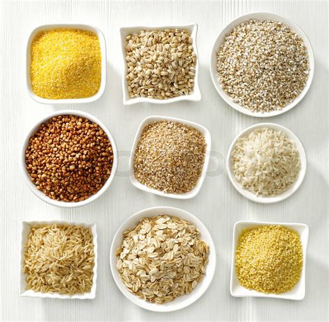 various types of cereal grains | Stock image | Colourbox