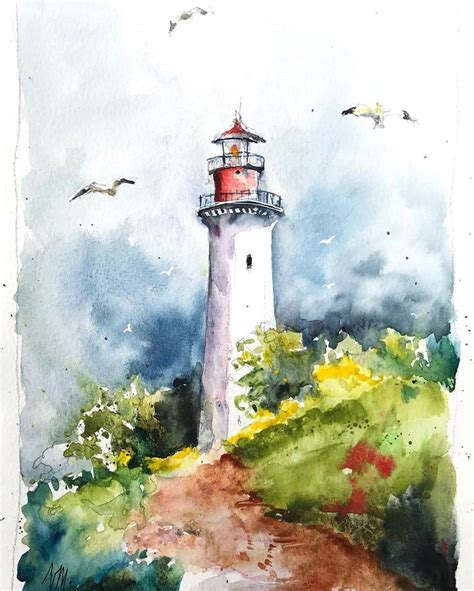 Valérie Mafrica on Instagram Le phare worldwatercolorgroup