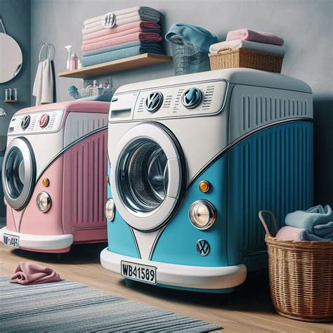 Volkswagen Inspired Washing Machines Nostalgic Design Eco Friendly