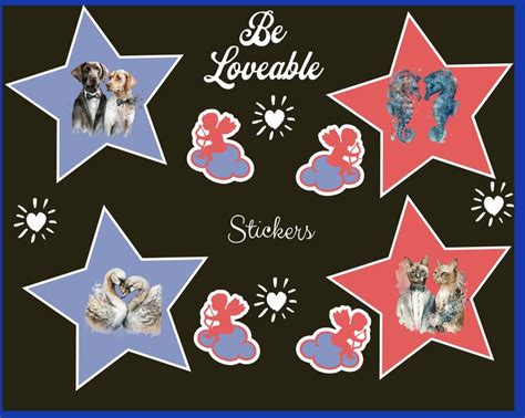 Be Loveable Stickers T Shirt Design Template — Customize It In Kittl