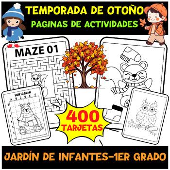 Páginas De Actividades De Otoño Para Niños Para Colorear Laberintos y Más