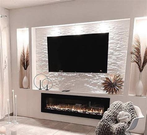 Modern Living Room with Fireplace and TV