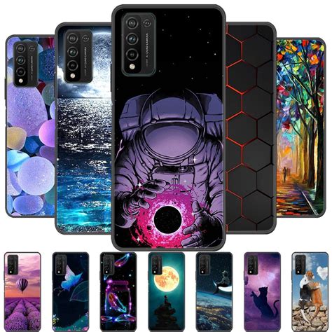 Para honra 10x lite caso preto pára choques macio tpu silicone capa