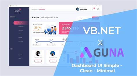 Vb Net Dashboard Ui Simple Animation Gunaframework Youtube