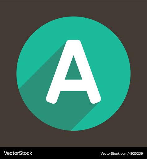 Letter a logo flat icon style Royalty Free Vector Image