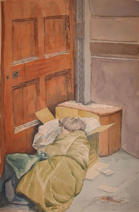 Homeless Painting By Edward Abela Fine Art America