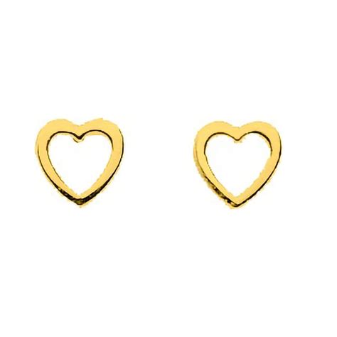 Boucles D Oreilles Enfant Or Carats Coeur Tous Mes Bijoux Maty