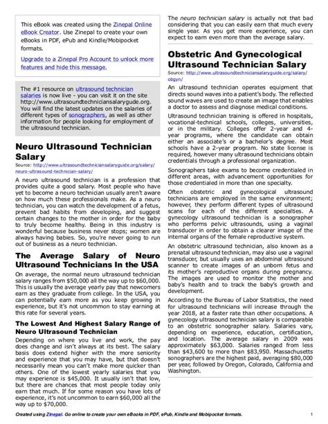 Ultrasound Technician Salary Guide