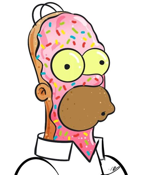 Homer Doughnut Simpsons Drawings Homer Simpson Simpsons Art Images