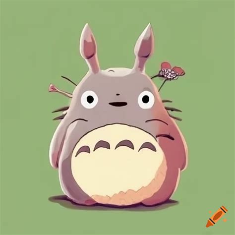 Cute Totoro Illustration On Craiyon