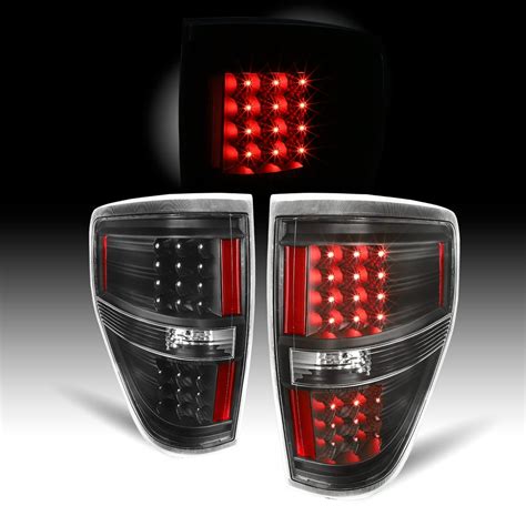 Fit Black 2009 2014 Ford F150 F 150 Led Tail Lights Lamps 2010 2011