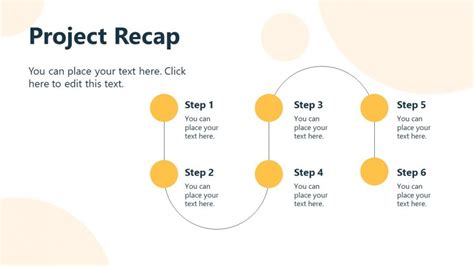 Project Recap Process Diagram With Placeholder Text Slidemodel