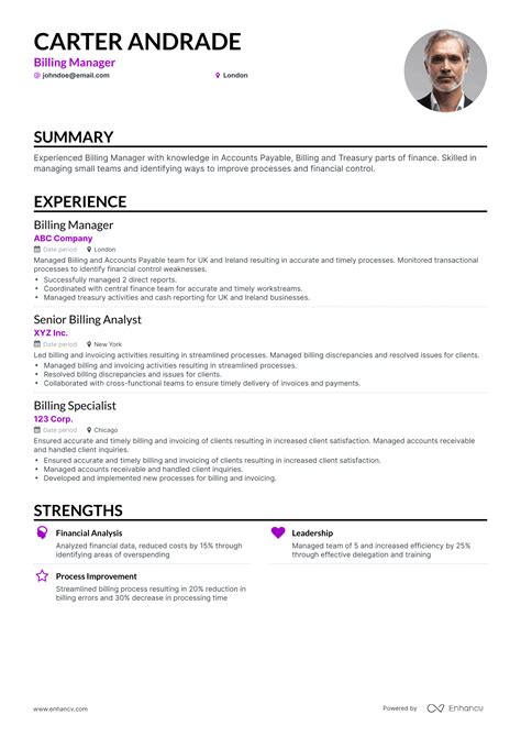 Billing Manager Resume Examples Guide For