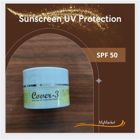Jual Cover 3 Sunscreen Uv Protection Spf 50 Warna Putihmatte Finish