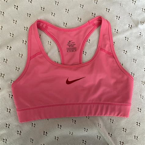 Pink Nike Crop Top Bra In Perfect Condition Only Depop