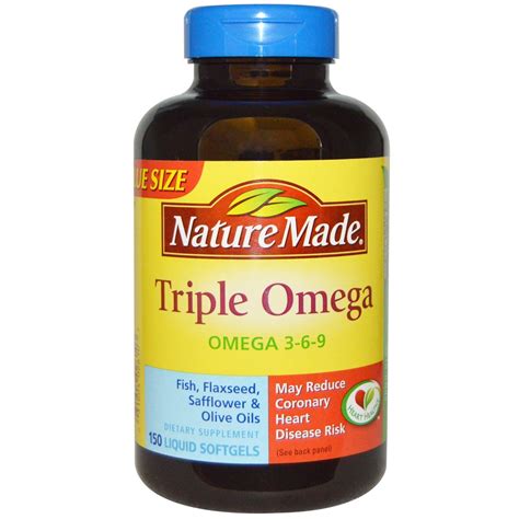 Nature Made Triple Omega 150 Liquid Softgels By IHerb