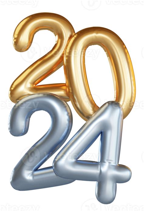 Modern Style Silver Gold 3d Render Balloon Text 34638391 Png