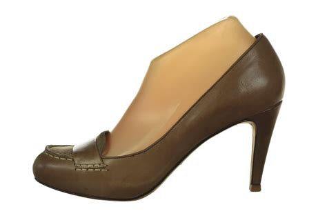 Cole Haan Womens Shoes Size 8 B Brown Taupe Classic Pumps Leather Slim Heels Ebay