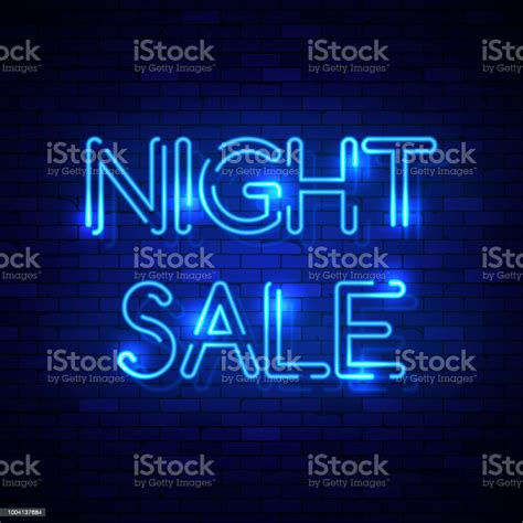 Neon Sign On The Brick Wall Stock Illustration Download Image Now