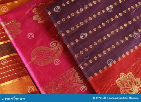 Indian Saree Design Stock Image Image Of Textured Fabric 19704685