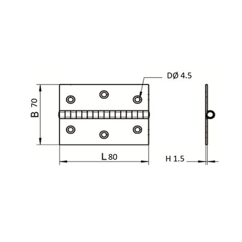 Charni Re Inox Rectangulaire X X Mm Trous