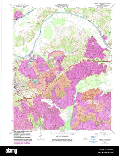 Central City Kentucky Map Hi Res Stock Photography And Images Alamy