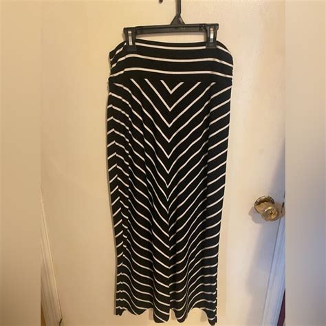 Faded Glory Skirts Black And White Maxi Skirt Poshmark