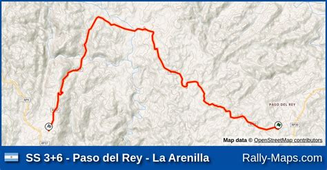 Ss Paso Del Rey La Arenilla Stage Map Rally De San Luis