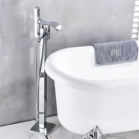 Bathroom Floor Standing Bathtub Faucet Black Faucet Set Bath Tub Faucet