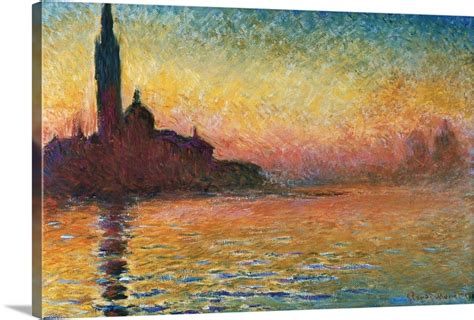 San Giorgio Maggiore At Twilight By Claude Monet Wall Art Canvas