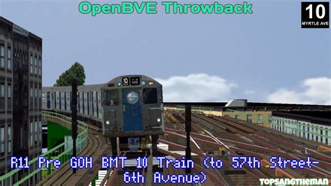 OpenBVE Throwback - R11 Pre GOH BMT 10 Train (to 57th Street-6th Avenue ...