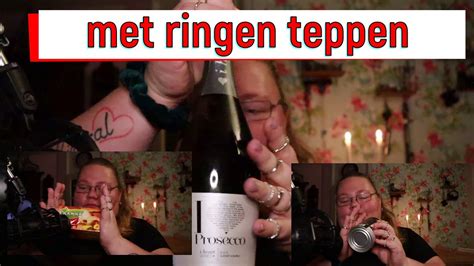 ASMR NL Met Ringen Teppen Op Een Champagne Fles En Over Voornemen S