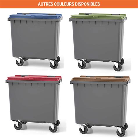 Conteneur Poubelle 770 litres Tri sélectif