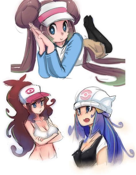 Dawn Rosa And Hilda Pokemon And 2 More Drawn By Sho N D Danbooru