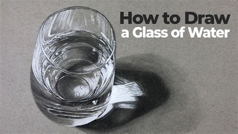 How To Draw A Glass Of Water Youtube