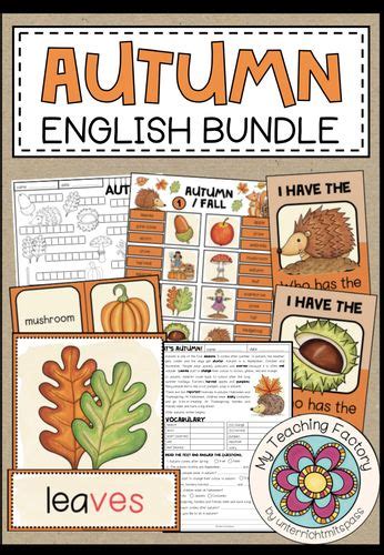 Autumn Fall English Bundle Autumn In English Lessons Material