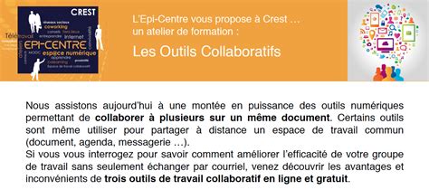 Les Outils Collaboratifs Epi Centre