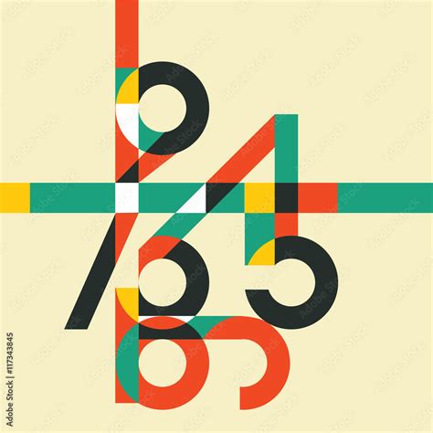 Mathematics Background With Colorful Numbers Abstract Math Symbols