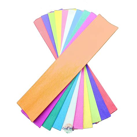 CRAFTWAFT Large Wrinkled Crepe Paper Sheets For Craft DIY Decor