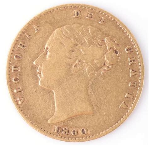 1880 Gold Bun Head Victoria Half Sovereign