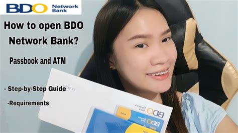 How To Open BDO Network Bank Savings Account Passbook And Atm Cleah