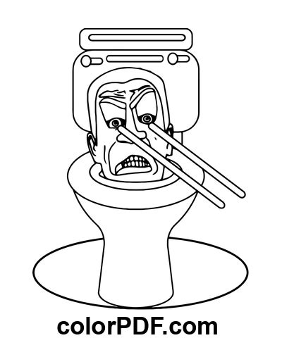 Toilettes choquées G Man Skibidi Coloriages et livres en PDF