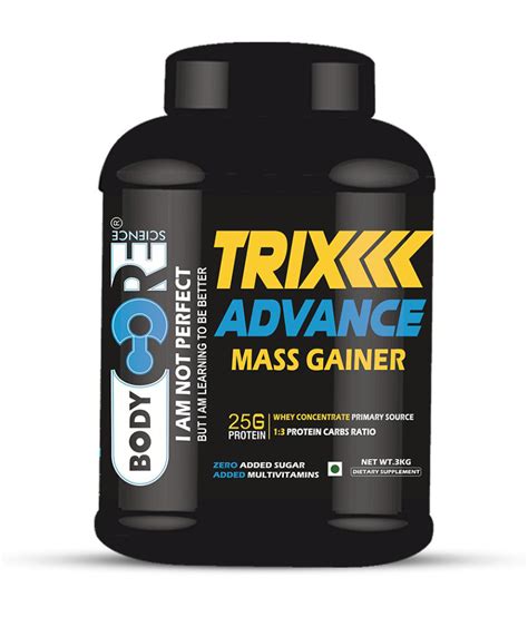 Body Core Science Mass Trix Advance 3 Kg Mass Gainer Powder Buy Body Core Science Mass Trix