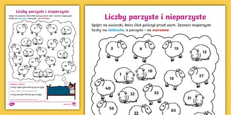 Liczby Parzyste I Nieparzyste Owieczki Z Liczbami Twinkl