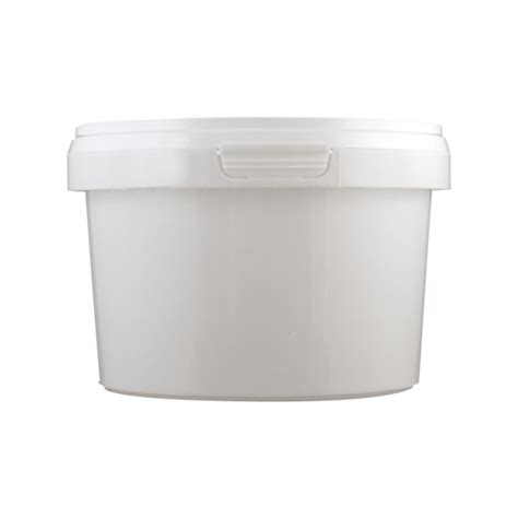 500ml White Bucket With Push Lid Plastic Buckets Source Chemicals Ltd