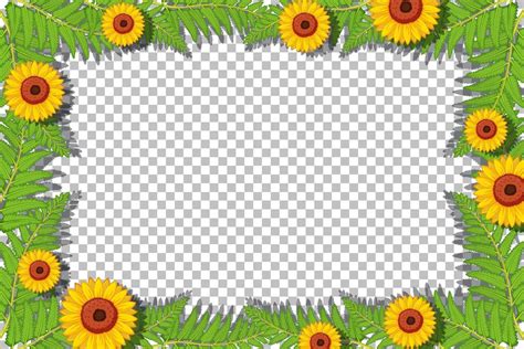 Sunflower Frame Template 3228552 Vector Art At Vecteezy