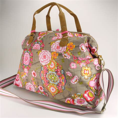 Oilily Weekender Reisetasche Fantasy Flora Mocca Ebay