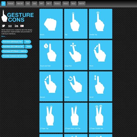 Gesturecons Icons For Multi Touch Interfaces Pearltrees