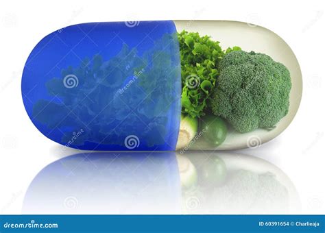 Green Vegetable Vitamin Pill Stock Photo - Image of lettuce, vitamins ...